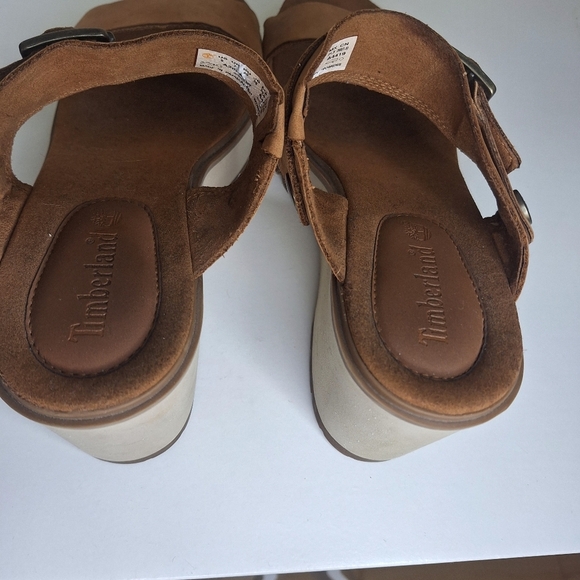 Timberland Koralyn 2 Band Wedge Rust Nubuck Sandals Size 9 - Picture 10 of 16